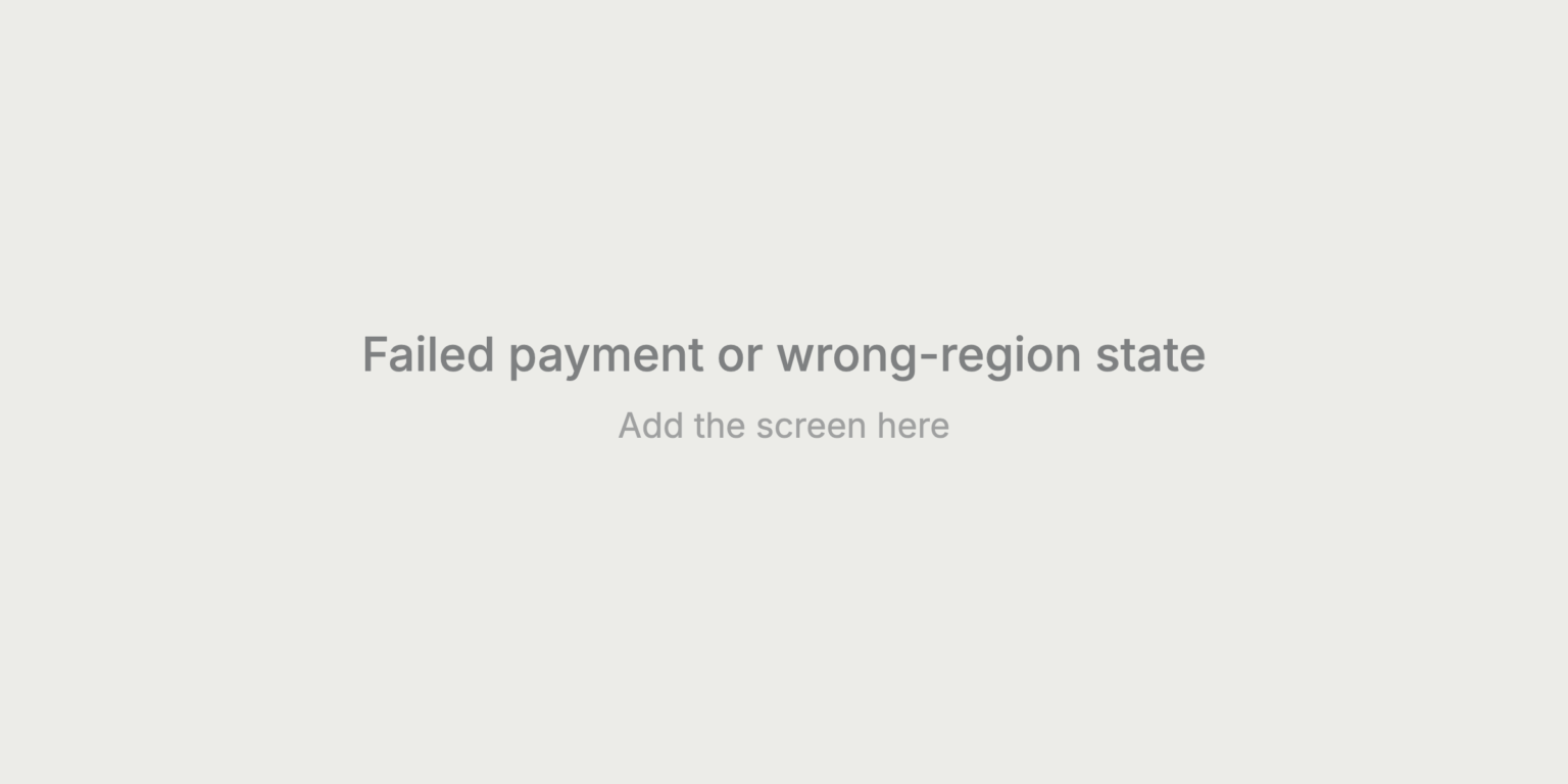 Placeholder for the checkout error state